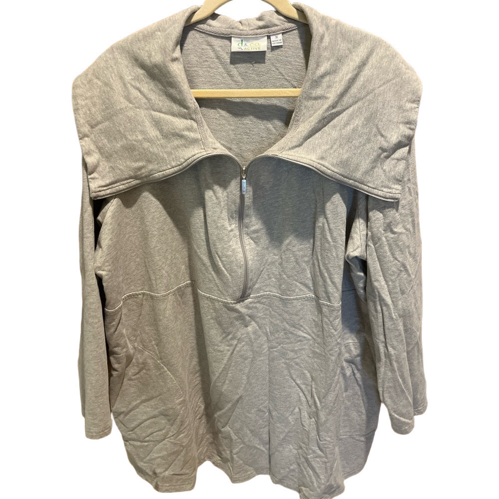 264. WOMENS DENIM + COMPANY 3X DETAIL TOP